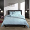 Zohome Dekbedovertrek Lino - Effen Bedlinnen - 140x220 - Blauw - Dekbedhoes van 100% Katoen