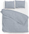 Zohome Dekbedovertrek Lino - Effen Bedlinnen - 140x220 - Blauw - Dekbedhoes van 100% Katoen