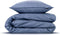 Zohome Dekbedovertrek Lino - Effen Bedlinnen - 140x220 - Blauw - Dekbedhoes van 100% Katoen