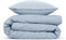 Zohome Dekbedovertrek Lino - Effen Bedlinnen - 140x220 - Blauw - Dekbedhoes van 100% Katoen