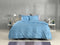 Zohome Dekbedovertrek Lino - Effen Bedlinnen - 140x220 - Blauw - Dekbedhoes van 100% Katoen
