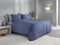 Zohome Dekbedovertrek Lino - Effen Bedlinnen - 140x220 - Blauw - Dekbedhoes van 100% Katoen