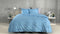 Zohome Dekbedovertrek Lino - Effen Bedlinnen - 140x220 - Blauw - Dekbedhoes van 100% Katoen