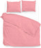 Zohome Dekbedovertrek Lino - Effen Bedlinnen - 140x220 - Rood - Dekbedhoes van 100% Katoen