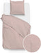 Zohome Dekbedovertrek Lino - Effen Bedlinnen - 140x220 - Roze - Dekbedhoes van 100% Katoen