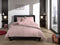 Zohome Dekbedovertrek Lino - Effen Bedlinnen - 140x220 - Roze - Dekbedhoes van 100% Katoen