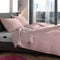 Zohome Dekbedovertrek Lino - Effen Bedlinnen - 140x220 - Roze - Dekbedhoes van 100% Katoen