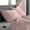 Zohome Dekbedovertrek Lino - Effen Bedlinnen - 140x220 - Roze - Dekbedhoes van 100% Katoen