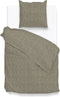 Zohome Dekbedovertrek Lino - Effen Bedlinnen - 140x220 - Taupe - Dekbedhoes van 100% Katoen