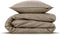 Zohome Dekbedovertrek Lino - Effen Bedlinnen - 140x220 - Taupe - Dekbedhoes van 100% Katoen