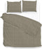 Zohome Dekbedovertrek Lino - Effen Bedlinnen - 140x220 - Taupe - Dekbedhoes van 100% Katoen