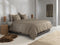 Zohome Dekbedovertrek Lino - Effen Bedlinnen - 140x220 - Taupe - Dekbedhoes van 100% Katoen