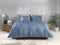Zohome Dekbedovertrek Lino - Effen Bedlinnen - 200x220 - Blauw - Dekbedhoes van 100% Katoen