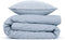 Zohome Dekbedovertrek Lino - Effen Bedlinnen - 200x220 - Blauw - Dekbedhoes van 100% Katoen