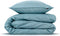 Zohome Dekbedovertrek Lino - Effen Bedlinnen - 200x220 - Blauw - Dekbedhoes van 100% Katoen