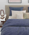Zohome Dekbedovertrek Lino - Effen Bedlinnen - 200x220 - Blauw - Dekbedhoes van 100% Katoen