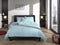 Zohome Dekbedovertrek Lino - Effen Bedlinnen - 200x220 - Blauw - Dekbedhoes van 100% Katoen