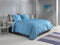Zohome Dekbedovertrek Lino - Effen Bedlinnen - 200x220 - Blauw - Dekbedhoes van 100% Katoen
