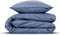 Zohome Dekbedovertrek Lino - Effen Bedlinnen - 200x220 - Blauw - Dekbedhoes van 100% Katoen
