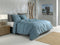 Zohome Dekbedovertrek Lino - Effen Bedlinnen - 200x220 - Blauw - Dekbedhoes van 100% Katoen