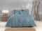 Zohome Dekbedovertrek Lino - Effen Bedlinnen - 200x220 - Blauw - Dekbedhoes van 100% Katoen