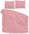 Zohome Dekbedovertrek Lino - Effen Bedlinnen - 200x220 - Rood - Dekbedhoes van 100% Katoen