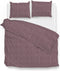 Zohome Dekbedovertrek Lino - Effen Bedlinnen - 200x220 - Rood - Dekbedhoes van 100% Katoen
