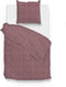 Zohome Dekbedovertrek Lino - Effen Bedlinnen - 200x220 - Rood - Dekbedhoes van 100% Katoen
