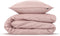 Zohome Dekbedovertrek Lino - Effen Bedlinnen - 200x220 - Roze - Dekbedhoes van 100% Katoen