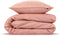 Zohome Dekbedovertrek Lino - Effen Bedlinnen - 200x220 - Roze - Dekbedhoes van 100% Katoen
