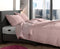 Zohome Dekbedovertrek Lino - Effen Bedlinnen - 200x220 - Roze - Dekbedhoes van 100% Katoen