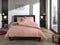 Zohome Dekbedovertrek Lino - Effen Bedlinnen - 200x220 - Roze - Dekbedhoes van 100% Katoen