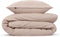 Zohome Dekbedovertrek Lino - Effen Bedlinnen - 240x220 - Beige - Dekbedhoes van 100% Katoen