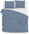 Zohome Dekbedovertrek Lino - Effen Bedlinnen - 240x220 - Blauw - Dekbedhoes van 100% Katoen