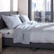 Zohome Dekbedovertrek Lino - Effen Bedlinnen - 240x220 - Blauw - Dekbedhoes van 100% Katoen
