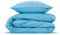 Zohome Dekbedovertrek Lino - Effen Bedlinnen - 240x220 - Blauw - Dekbedhoes van 100% Katoen