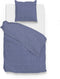 Zohome Dekbedovertrek Lino - Effen Bedlinnen - 240x220 - Blauw - Dekbedhoes van 100% Katoen