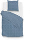 Zohome Dekbedovertrek Lino - Effen Bedlinnen - 240x220 - Blauw - Dekbedhoes van 100% Katoen
