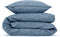 Zohome Dekbedovertrek Lino - Effen Bedlinnen - 240x220 - Blauw - Dekbedhoes van 100% Katoen