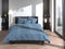 Zohome Dekbedovertrek Lino - Effen Bedlinnen - 240x220 - Blauw - Dekbedhoes van 100% Katoen