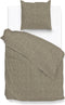 Zohome Dekbedovertrek Lino - Effen Bedlinnen - 240x220 - Taupe - Dekbedhoes van 100% Katoen