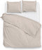 Zohome Dekbedovertrek Lino - Effen Bedlinnen - 260x220 - Beige - Dekbedhoes van 100% Katoen