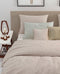 Zohome Dekbedovertrek Lino - Effen Bedlinnen - 260x220 - Beige - Dekbedhoes van 100% Katoen