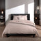 Zohome Dekbedovertrek Lino - Effen Bedlinnen - 260x220 - Beige - Dekbedhoes van 100% Katoen