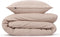 Zohome Dekbedovertrek Lino - Effen Bedlinnen - 260x220 - Beige - Dekbedhoes van 100% Katoen