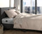 Zohome Dekbedovertrek Lino - Effen Bedlinnen - 260x220 - Beige - Dekbedhoes van 100% Katoen