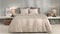Zohome Dekbedovertrek Lino - Effen Bedlinnen - 260x220 - Beige - Dekbedhoes van 100% Katoen