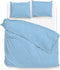 Zohome Dekbedovertrek Lino - Effen Bedlinnen - 260x220 - Blauw - Dekbedhoes van 100% Katoen