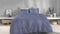 Zohome Dekbedovertrek Lino - Effen Bedlinnen - 260x220 - Blauw - Dekbedhoes van 100% Katoen