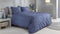 Zohome Dekbedovertrek Lino - Effen Bedlinnen - 260x220 - Blauw - Dekbedhoes van 100% Katoen